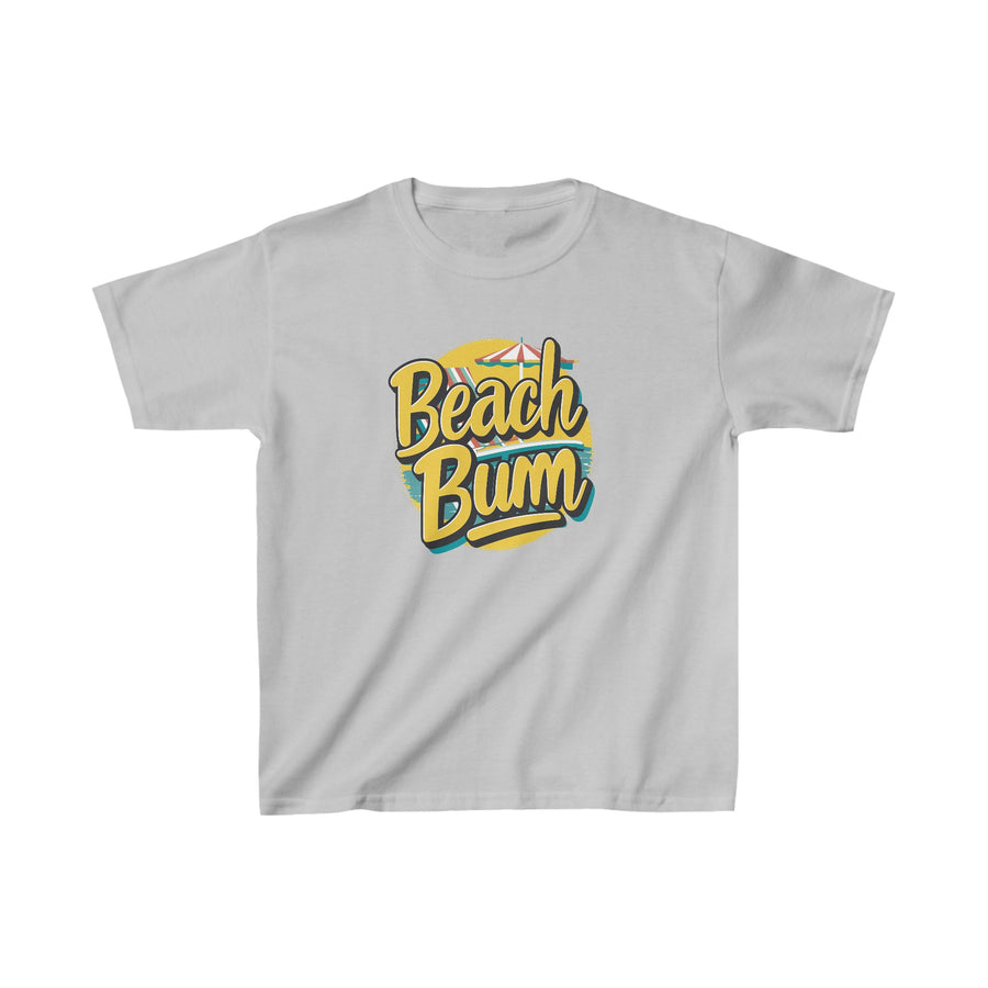 Kids Beach Bum Heavy Cotton Crew Neck  Printed T-Shirt Gildan