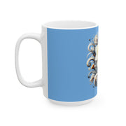 Flowers Printed Ceramic Mug, (11oz, 15oz)