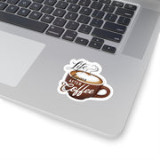 Typographic coffee cup  Kiss-Cut Stickers