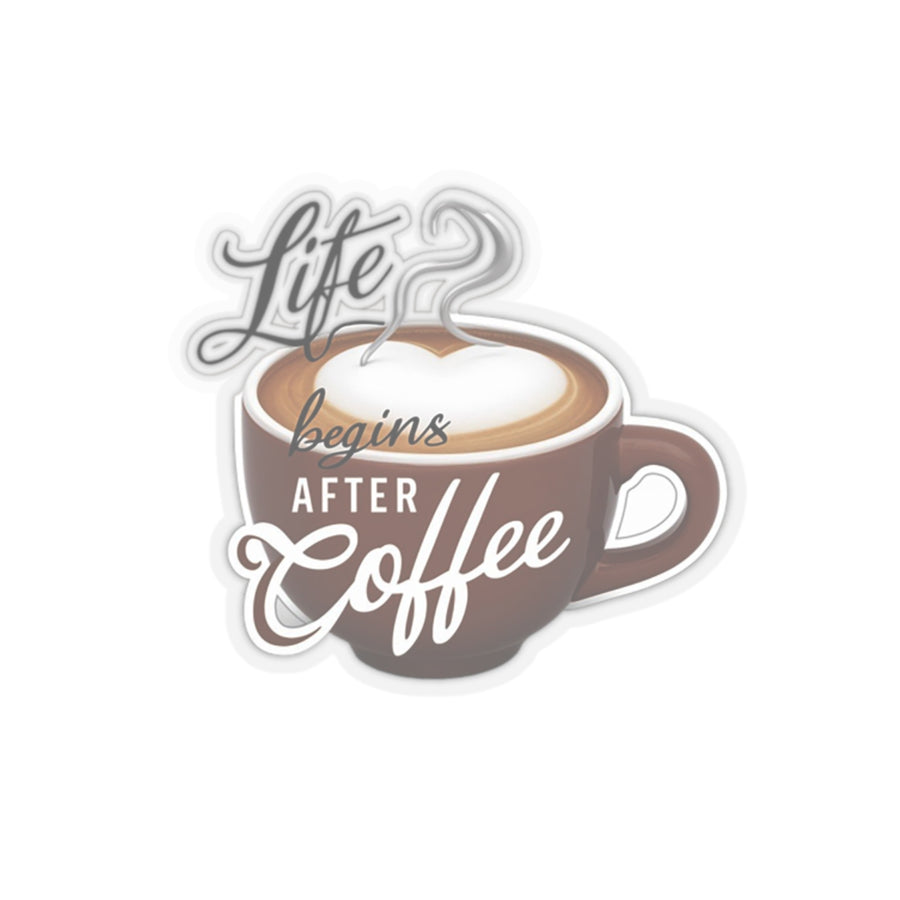 Typographic coffee cup  Kiss-Cut Stickers