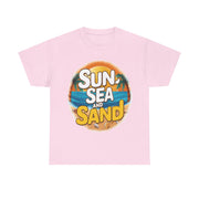 Gildan Sun Sea and Sand Printed Unisex Heavy Cotton Short Sleeve Tee