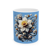 Flowers Printed Ceramic Mug, (11oz, 15oz)