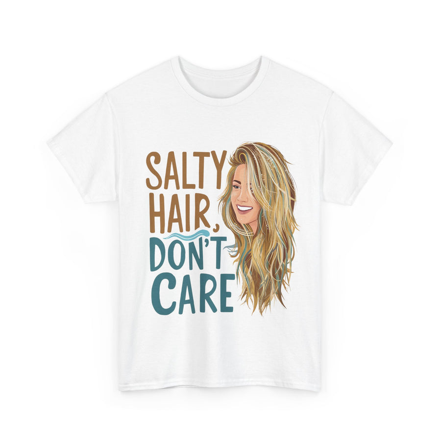 Gildan Salty Hair Unisex Heavy Printed Short Sleeve Cotton Tee