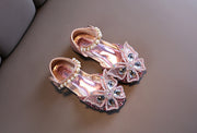 Girls' High Heel Glitter Crystal Sandals