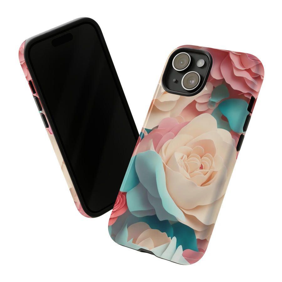 Tough Phone Cases, Colorful Floral Design, Apple iPhone, Samsung Galaxy, and Google Pixel devices with premium-quality custom protective phone cases.