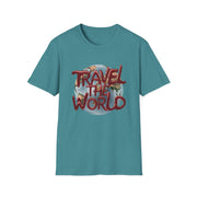 Travel the World Unisex Softstyle Short Sleeve Printed T-Shirt