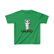 Kids Heavy Cotton Cat Printed T-Shirt