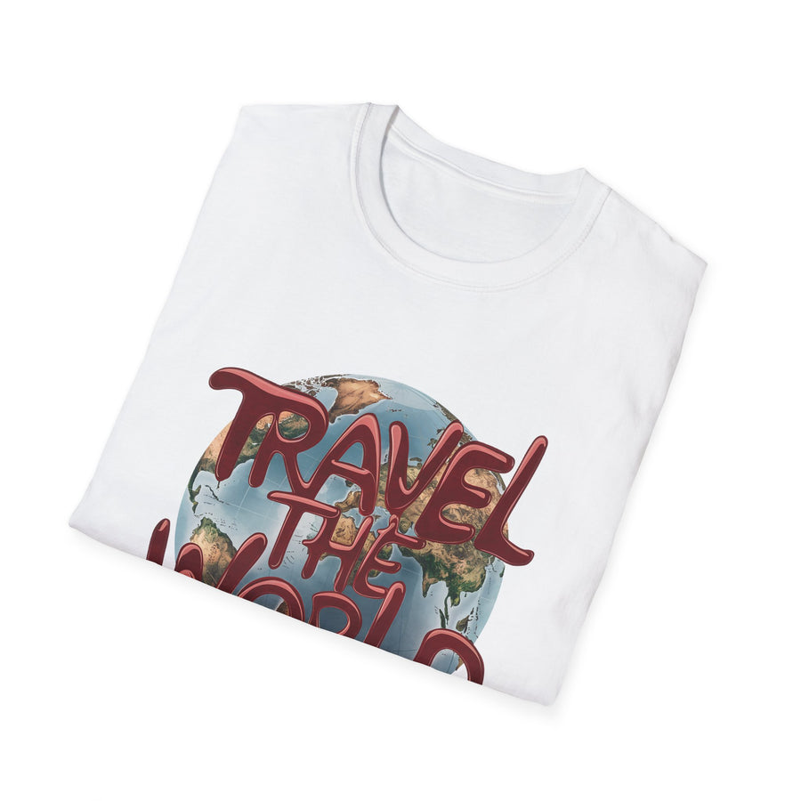 Travel the World Unisex Softstyle Printed T-Shirt