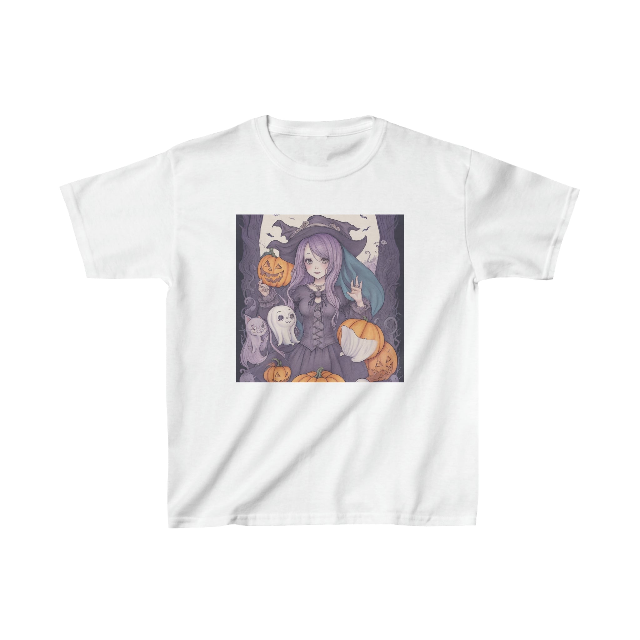 Kids Heavy Cotton™ Tee, Hallowe'en design Tee, Classic Design Tee, Regular Fit Tee, Vintage Tee.