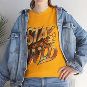 Gildan Stay Wild Unisex Heavy Printed Short Sleeve Cotton Tee