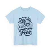 Gildan Let the Sea Unisex Heavy Printed Short Sleeve Cotton Tee