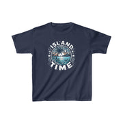 Kids Island Time Cotton Crew Neck  Printed T-Shirt Gildan