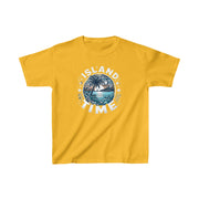 Kids Island Time Cotton Crew Neck  Printed T-Shirt Gildan