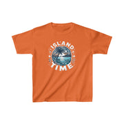 Kids Island Time Cotton Crew Neck  Printed T-Shirt Gildan