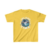 Kids Island Time Cotton Crew Neck  Printed T-Shirt Gildan