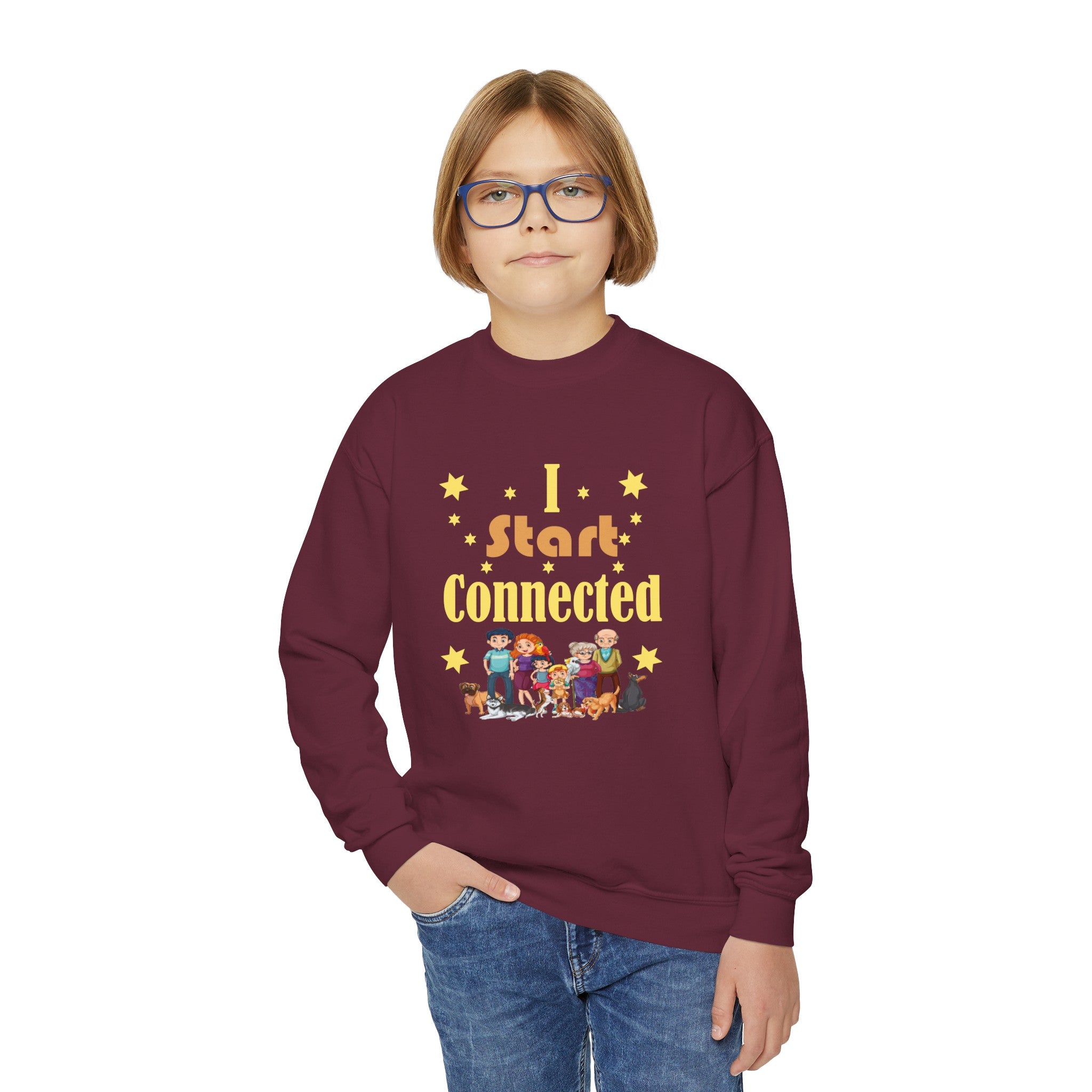 Youth Crewneck Chest Print Sweatshirt