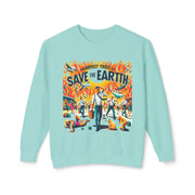 Unisex Lightweight Crewneck Chest Print Long Sleeve  Sweatshirt