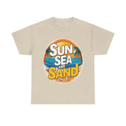 Gildan Sun Sea and Sand Printed Unisex Heavy Cotton Short Sleeve Tee