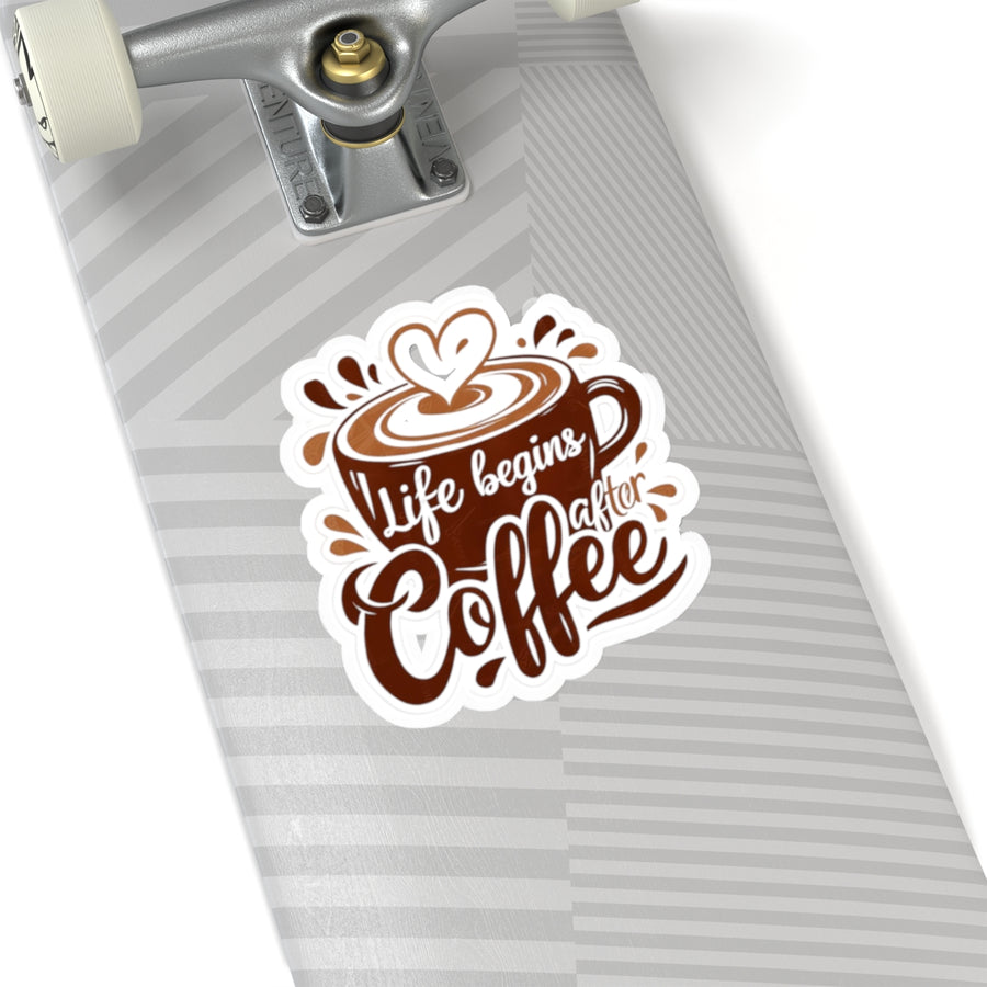 Love Shapded fumes of Coffee Kiss-Cut Stickers