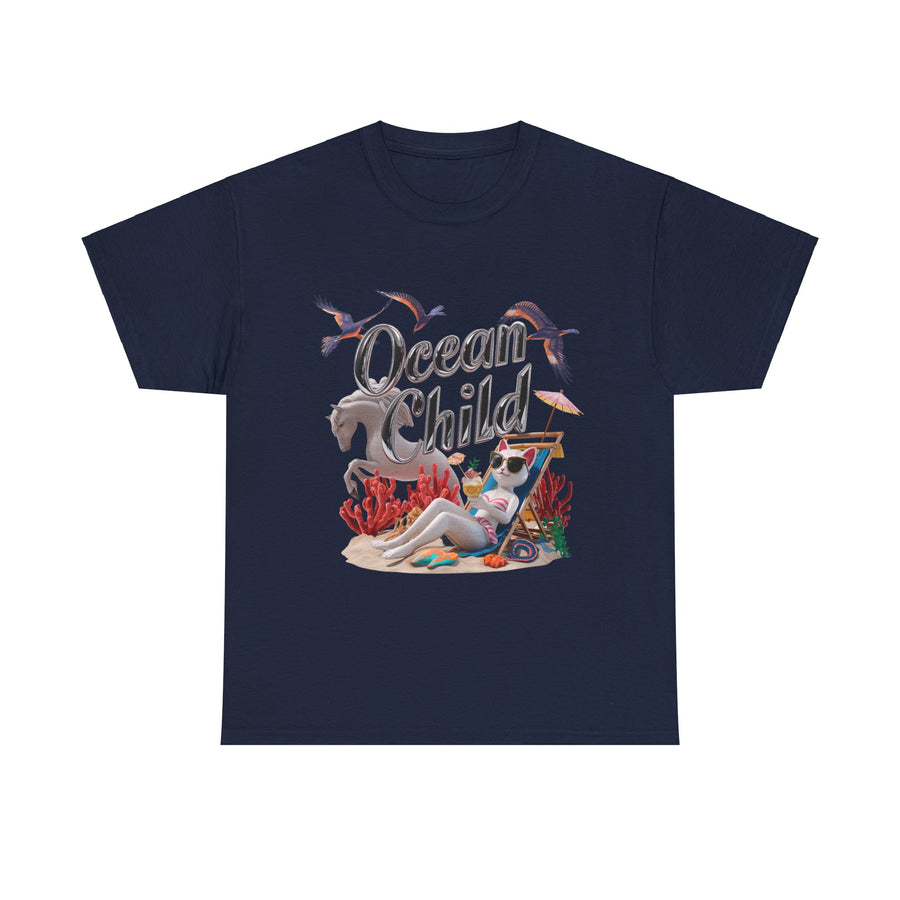 Ocean Child Printed Unisex Heavy Cotton Short Sleeve T-Shirt