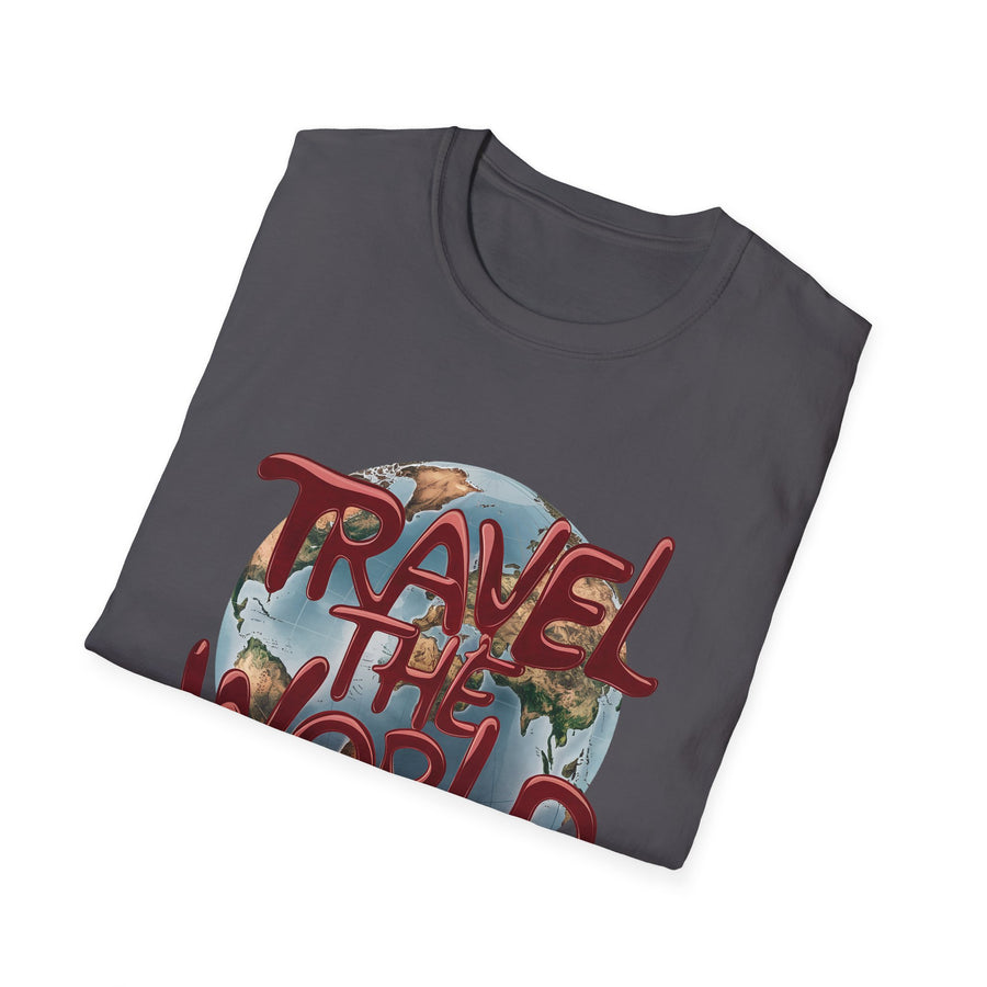 Travel the World Unisex Softstyle Printed T-Shirt