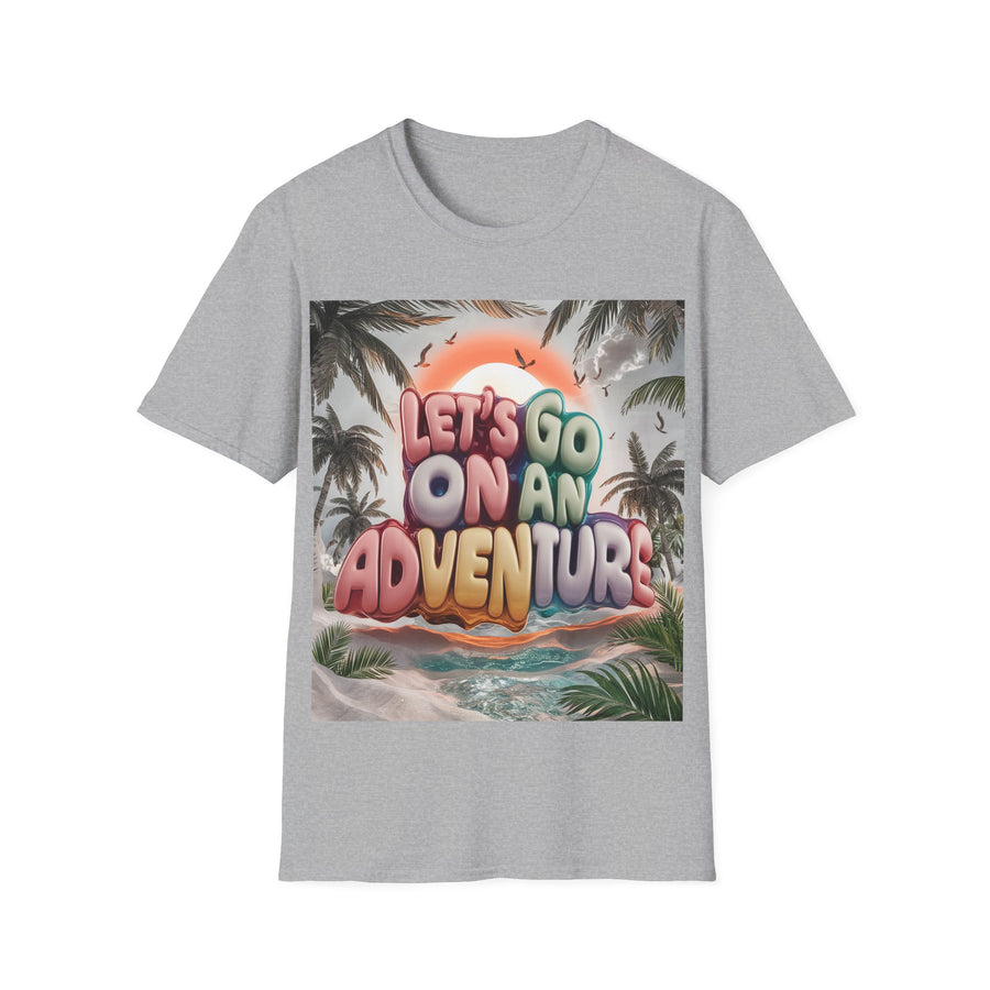 Unisex Adventure  Soft Style Printed Crew Neck T-Shirt