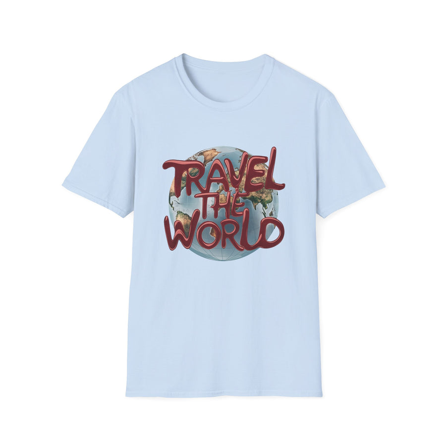 Travel the World Unisex Softstyle Short Sleeve Printed T-Shirt