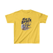 Kids Heavy Cotton Fun in Space Printed Tee