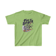 Kids Heavy Cotton Fun in Space Printed Tee