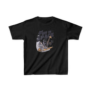 Kids Heavy Cotton Fun in Space Printed Tee