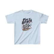 Kids Heavy Cotton Fun in Space Printed Tee