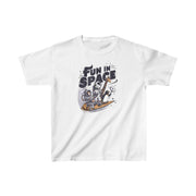 Kids Heavy Cotton Fun in Space Printed Tee