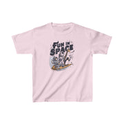 Kids Heavy Cotton Fun in Space Printed Tee