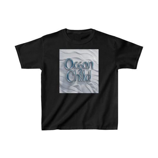 Kids Unisex Ocean Child Heavy Cotton Crew Neck  Printed T-Shirt Gildan