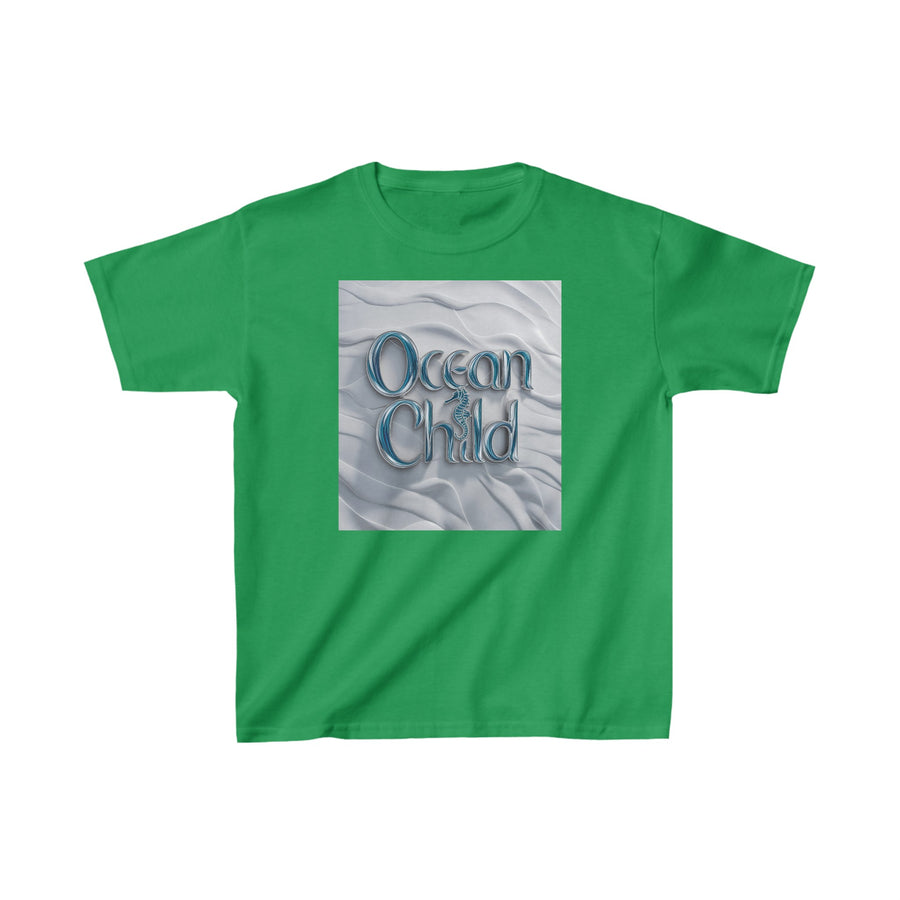 Kids Unisex Ocean Child Heavy Cotton Crew Neck  Printed T-Shirt Gildan