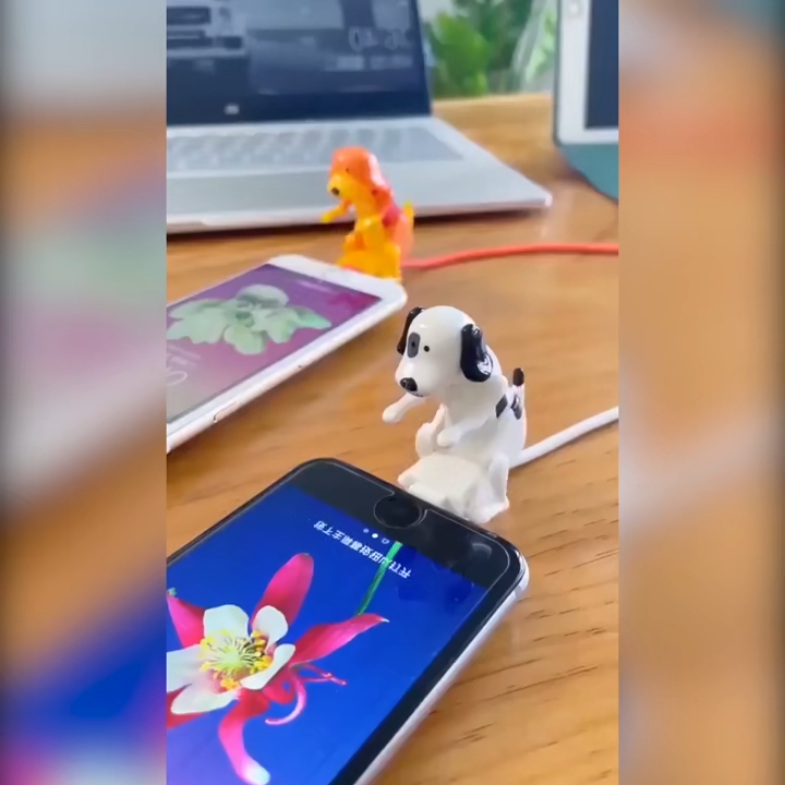 Dog Quick-Charge Cable Cute Micro USB Fast Charging Cable with a 1M Charging Line for Small Smartphones