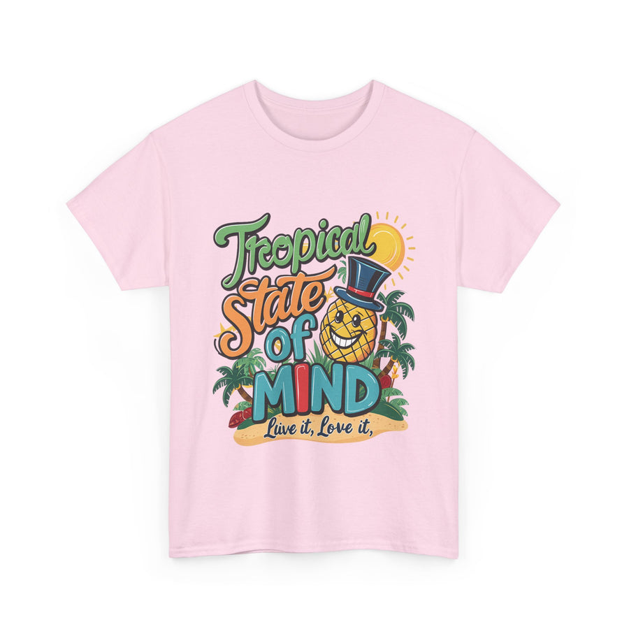 Gildan Tropical State  Unisex Heavy Printed Short Sleeve Cotton Tee