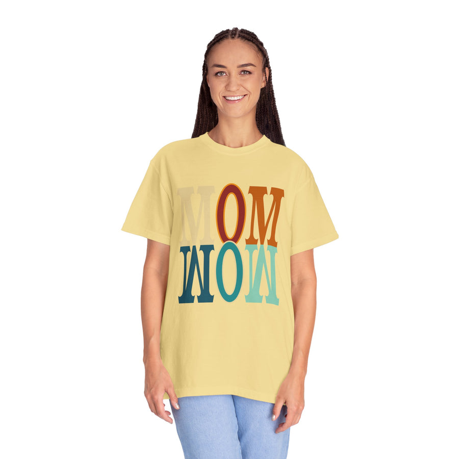 Mom Unisex Garment-Dyed Crew Neck Printed T-shirt