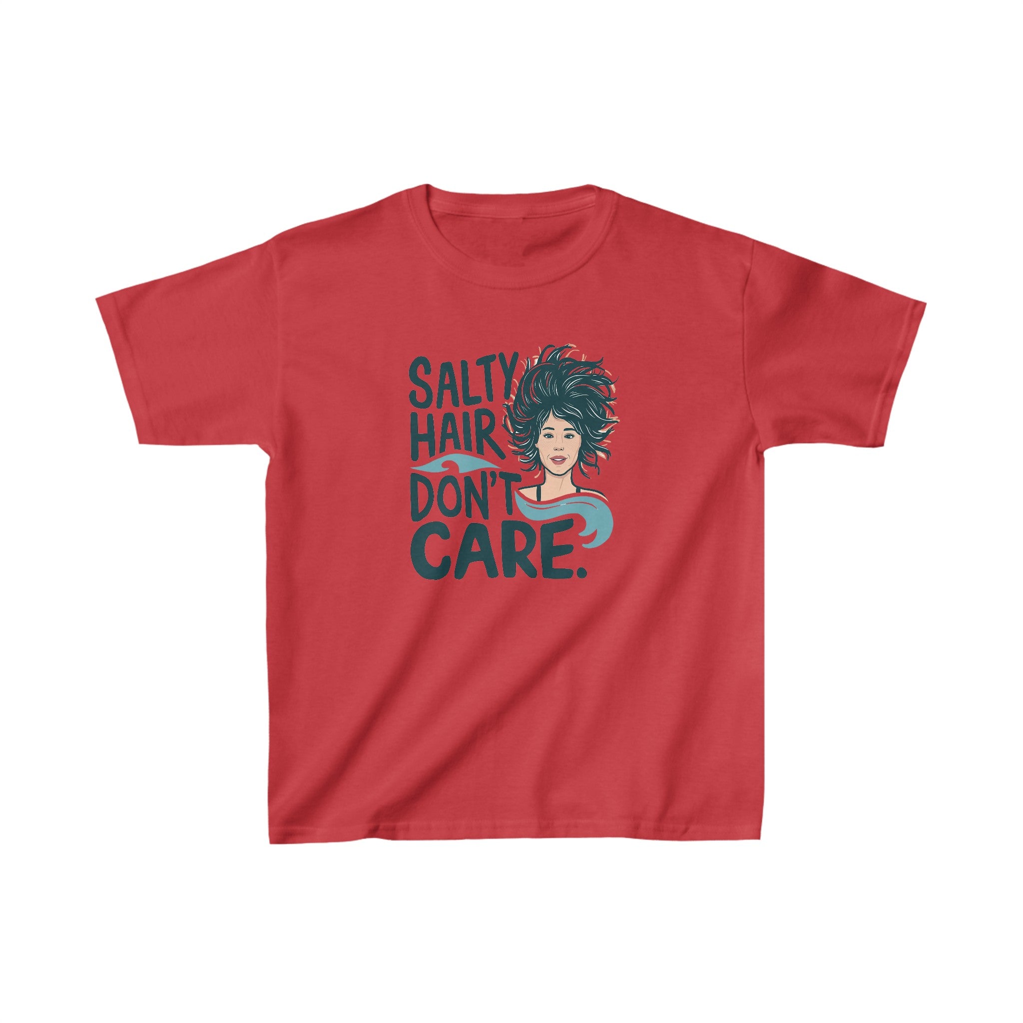 Salty Hair Style Kids Heavy Cotton Printed T-Shirt