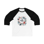 Bella+Canvas 3200 Unisex 3\4 Raglan Sleeve Chest Print Baseball Tee