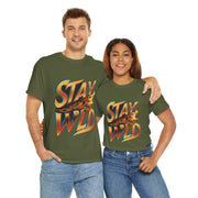 Gildan Stay Wild Unisex Heavy Printed Short Sleeve Cotton Tee