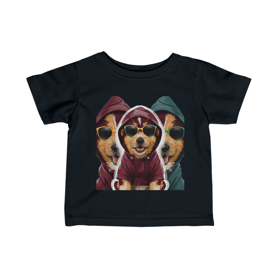 Infant Fine Jersey 3H Puppy Printed Tee