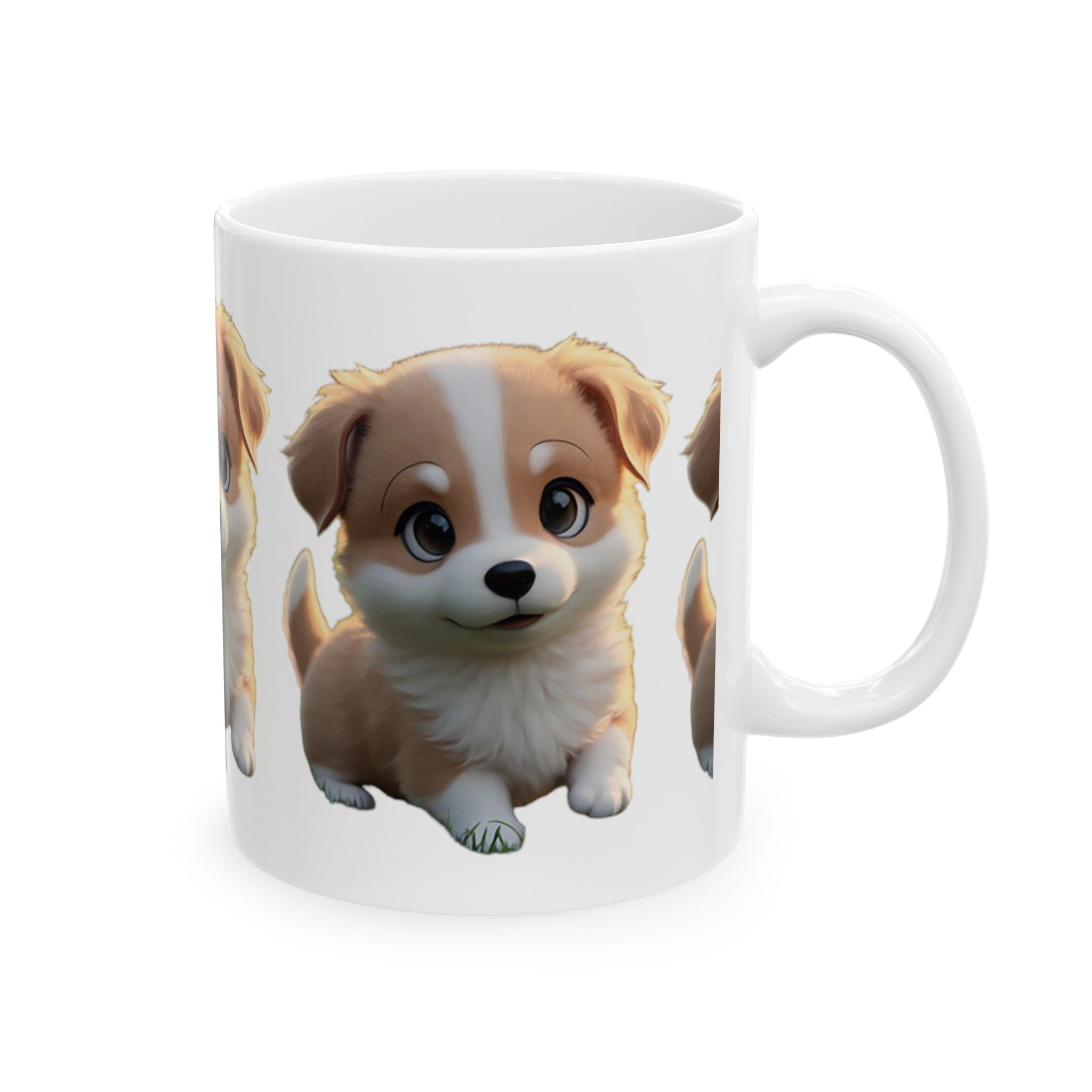 Puppy  Printed Ceramic Mug, (11oz, 15oz)