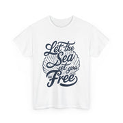 Gildan Let the Sea Unisex Heavy Printed Short Sleeve Cotton Tee