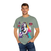 Comfort Colors Unisex Garment-Dyed Chest Print Crew Neck T-shirt