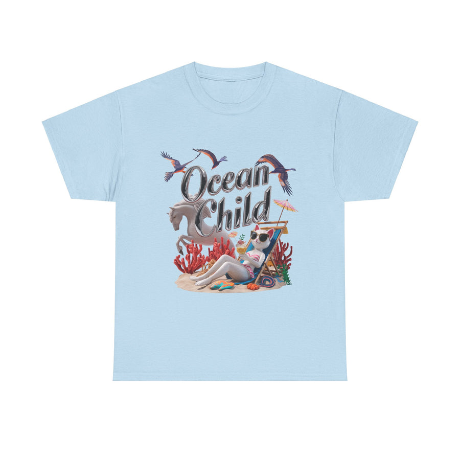 Ocean Child Printed Unisex Heavy Cotton Short Sleeve T-Shirt