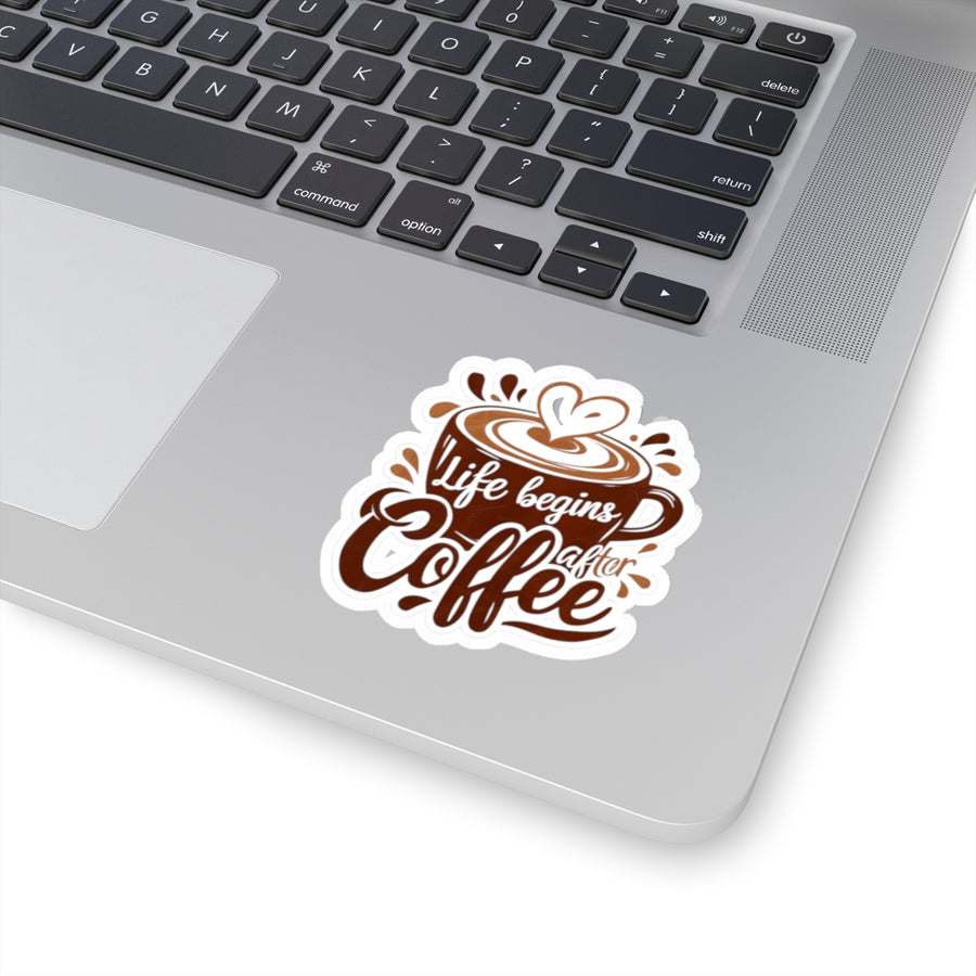 Love Shapded fumes of Coffee Kiss-Cut Stickers