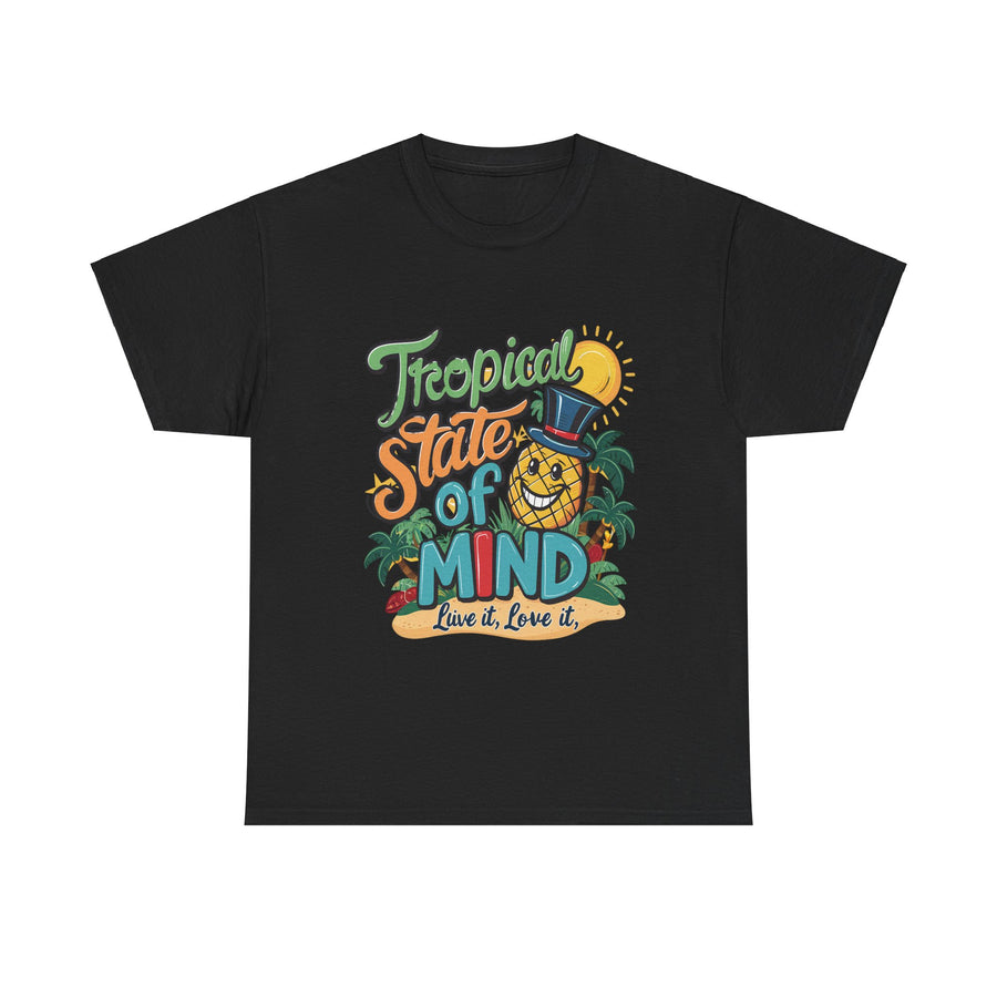 Gildan Tropical State  Unisex Heavy Printed Short Sleeve Cotton Tee