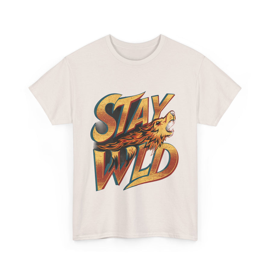 Gildan Stay Wild Unisex Heavy Printed Short Sleeve Cotton Tee