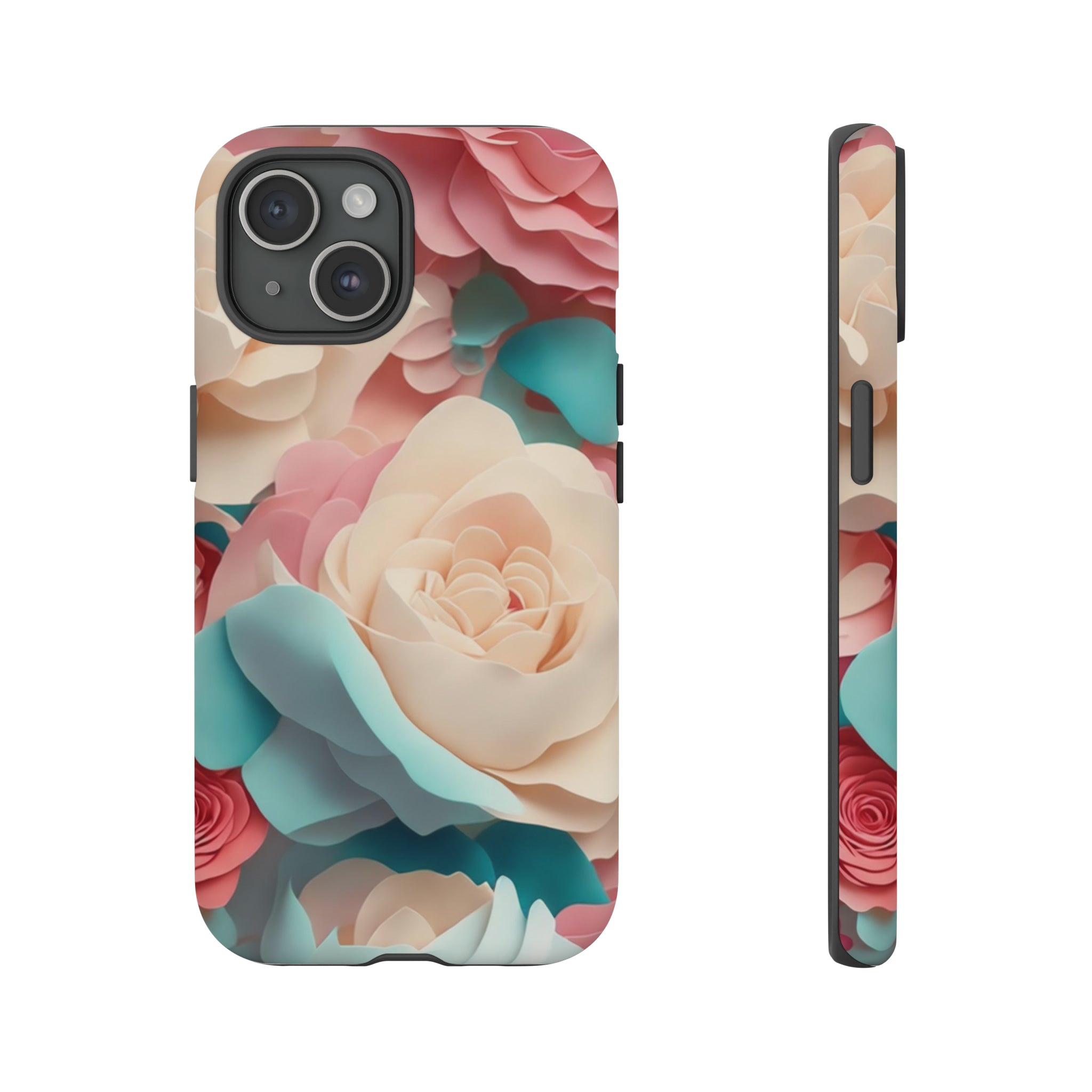 Tough Phone Cases, Colorful Floral Design, Apple iPhone, Samsung Galaxy, and Google Pixel devices with premium-quality custom protective phone cases.